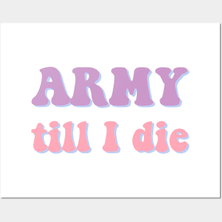 BTS ARMY till I die typography Posters and Art